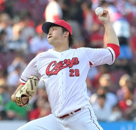 　先発し力投する床田（撮影・市尻達拡）