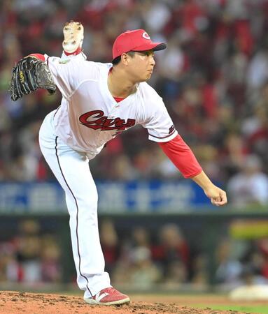 　１回無失点と好投し、２勝目を手にした塹江（撮影・市尻達拡）