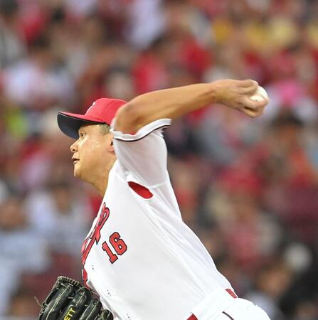 　先発し力投する森（撮影・市尻達拡）