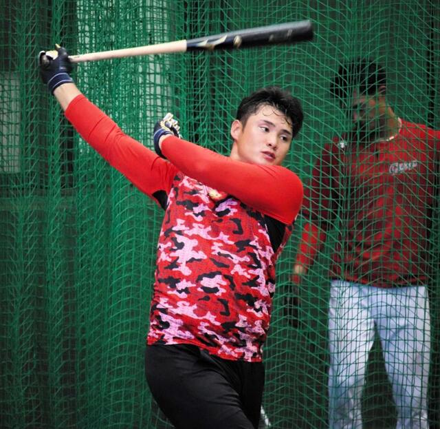 広島・田村 内角打ちマスターじゃ！ 福地コーチとマンツーマンで弱点