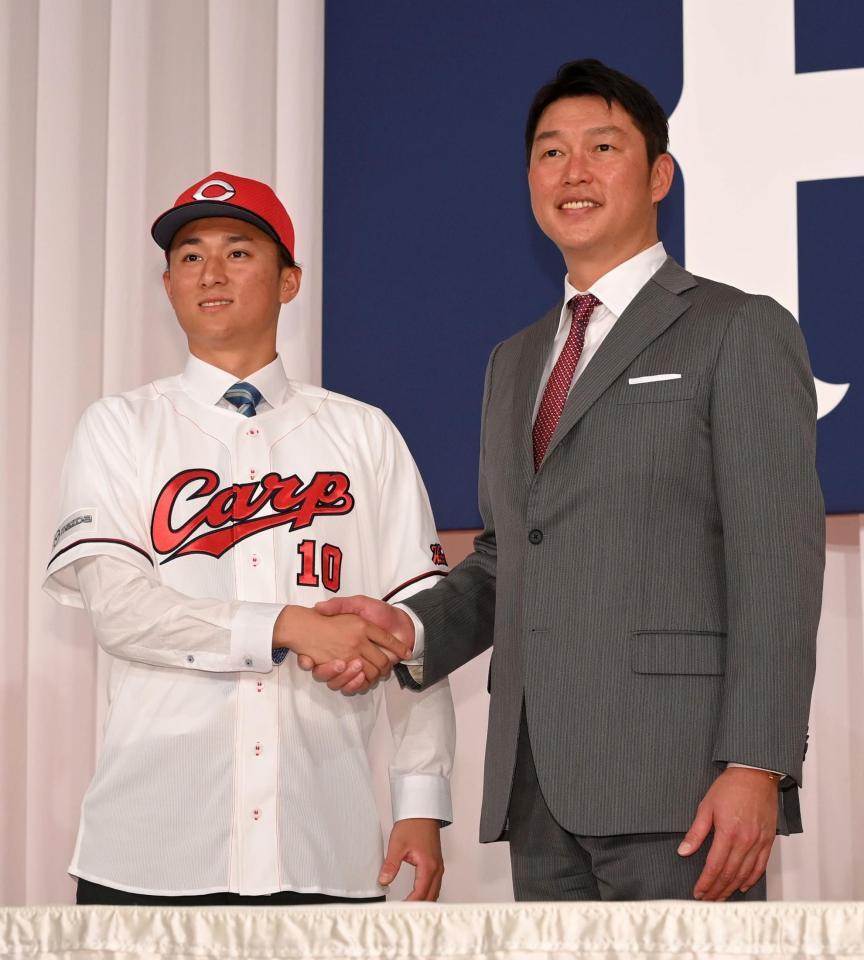 広島・ドラ1佐々木 鉄人ロード歩む 目指すは背番号10の大先輩