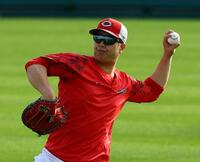 　キャッチボールする塹江（撮影・山口登）