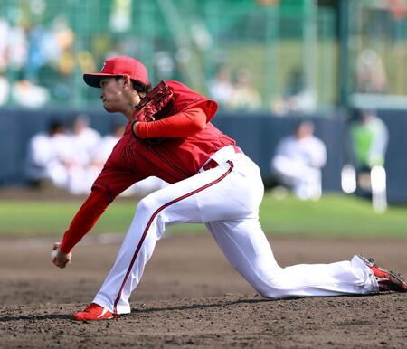 　６回、力投する鈴木（１６日）