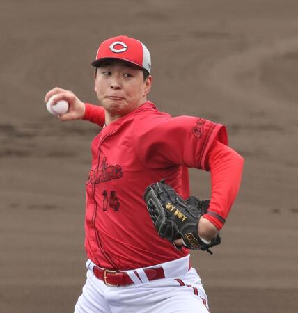 広島 開幕投手候補3人が今年初シート打撃登板 森下は最速150キロ「良い感覚で投げられた」