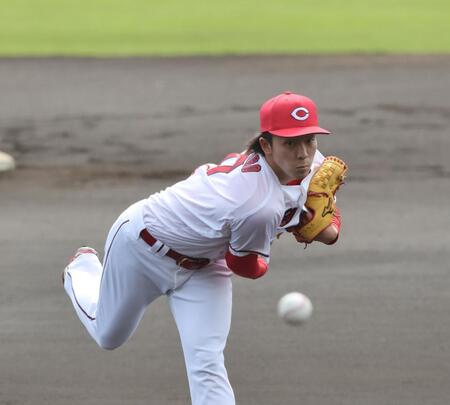 　先発し力投する常広（撮影・市尻達拡）