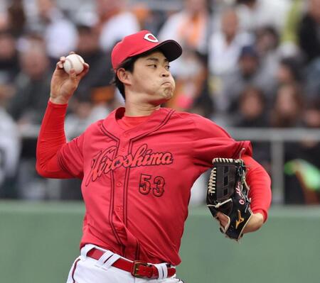 広島のドラ３岡本がまたしても好投　巨人相手に１回無失点「緊張したけど徐々にほぐれていった」　前回ロッテ戦の圧巻３者連続三振に続き