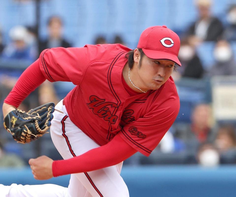 　ＤｅＮＡ打線相手に３回無失点と好投した床田（撮影・佐々木彰尚）