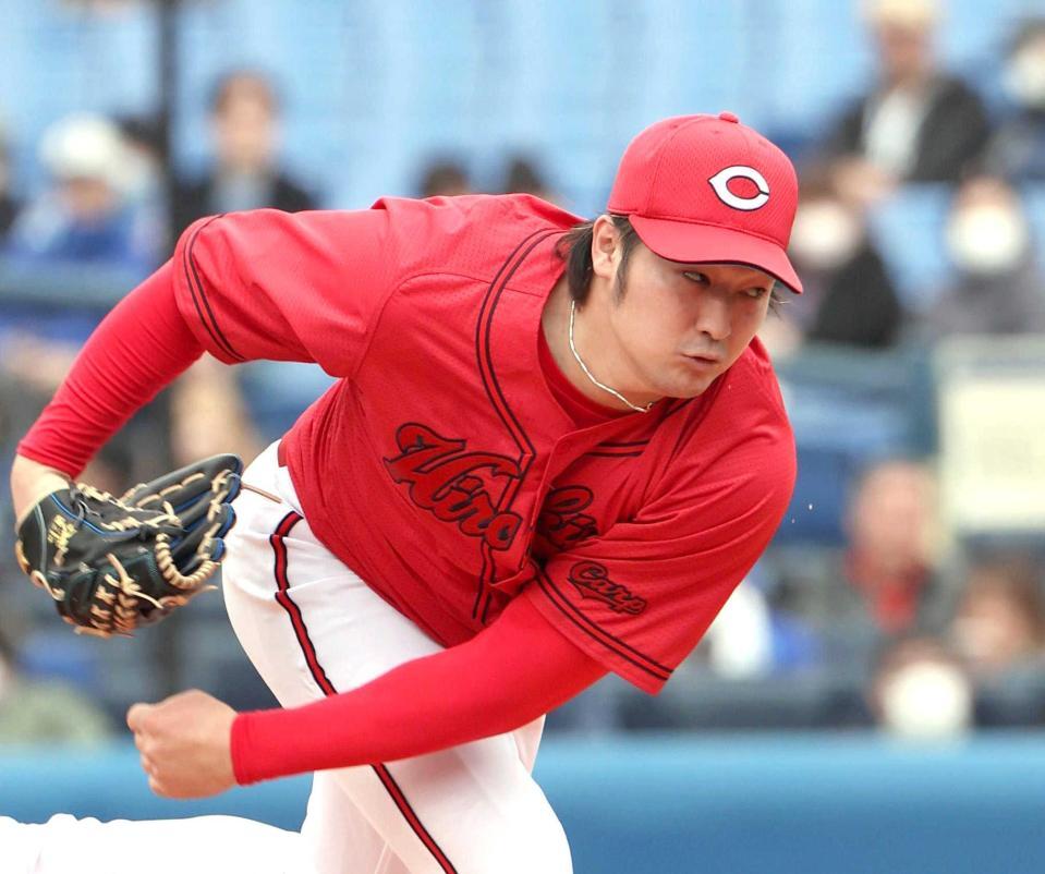 　ＤｅＮＡ打線相手に３回無失点と好投した床田（撮影・佐々木彰尚）