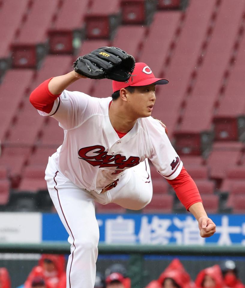 　１回を無失点と好投した塹江（撮影・市尻達拡）