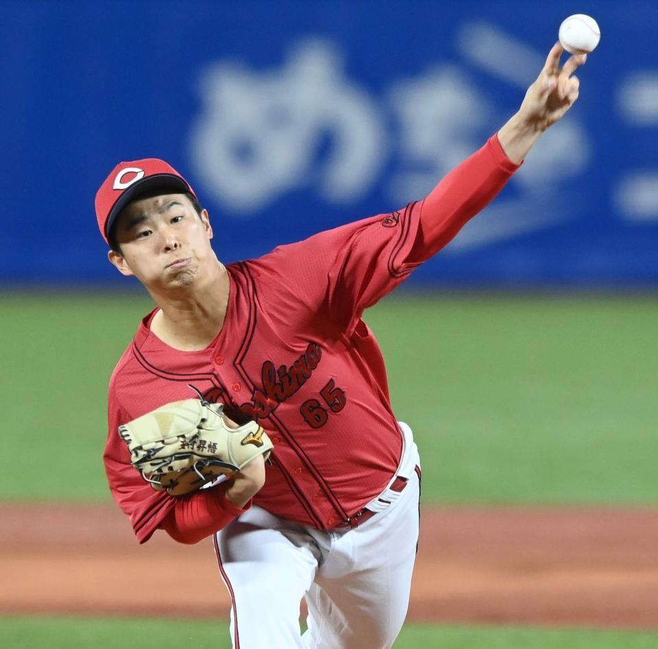 　力投する玉村（撮影・園田高夫）