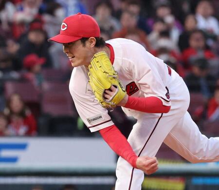　先発し、力投する森下（撮影・市尻達拡）