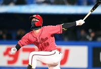 　６回、空振り三振に倒れる二俣