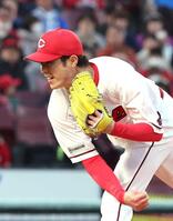 　先発し、力投する森下