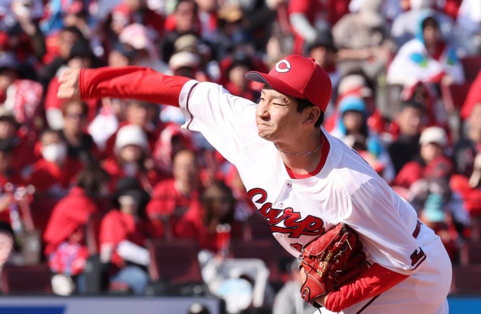 　１回無失点と好投した島内（撮影・市尻達拡）