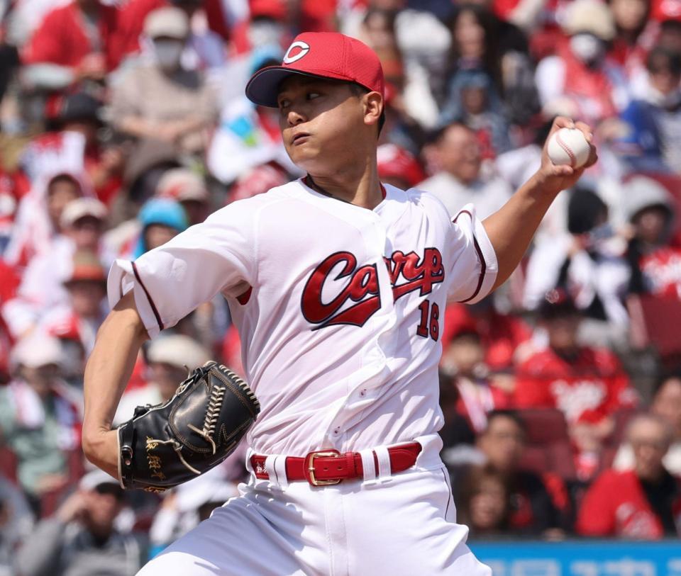 　先発し力投する森（撮影・市尻達拡）