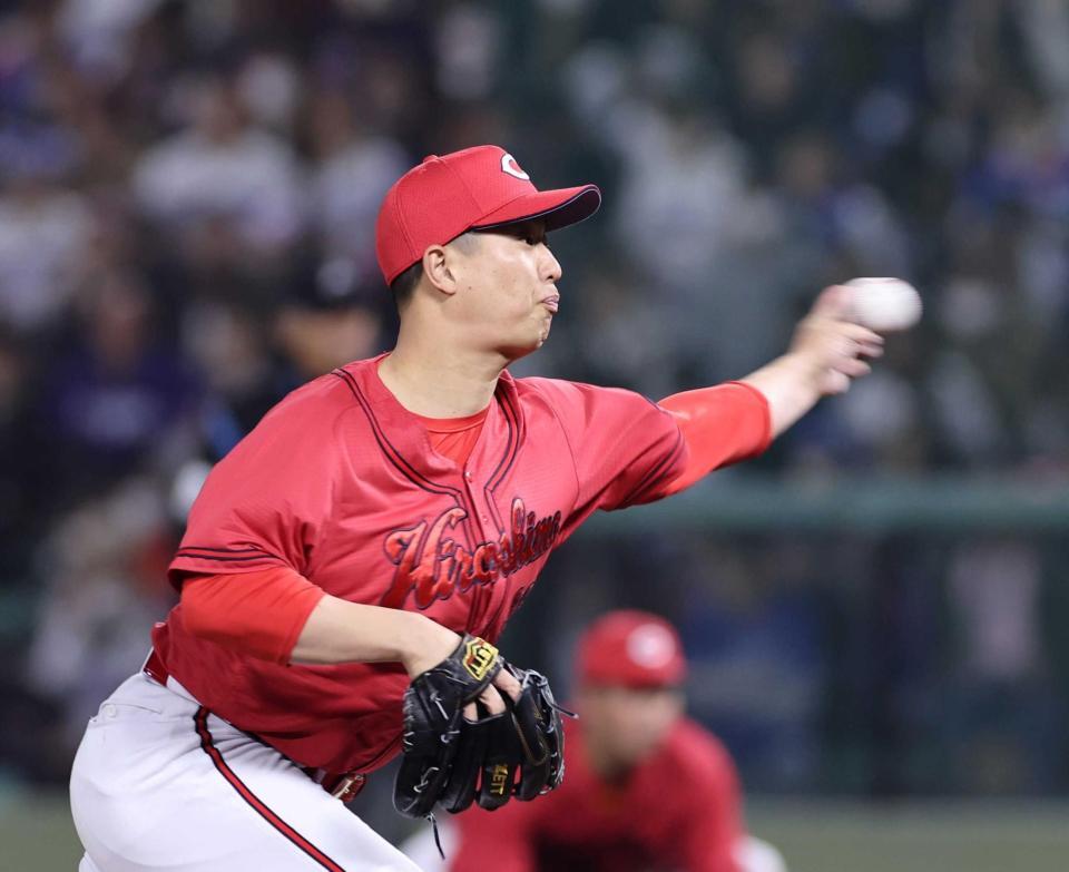 　１回無失点と好投した塹江