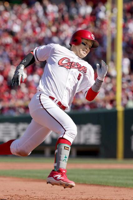 広島・小園 巨人に3連勝！2戦連続猛打賞で打率・418首位打者