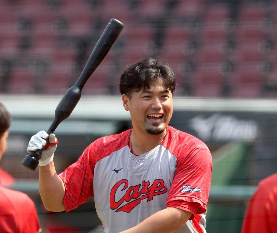 　村上打ちに意欲を見せる末包