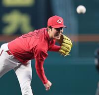 　先発し、投げ込む森下（撮影・田中太一）