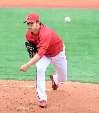 　力投する先発の床田（撮影・伊藤笙子）