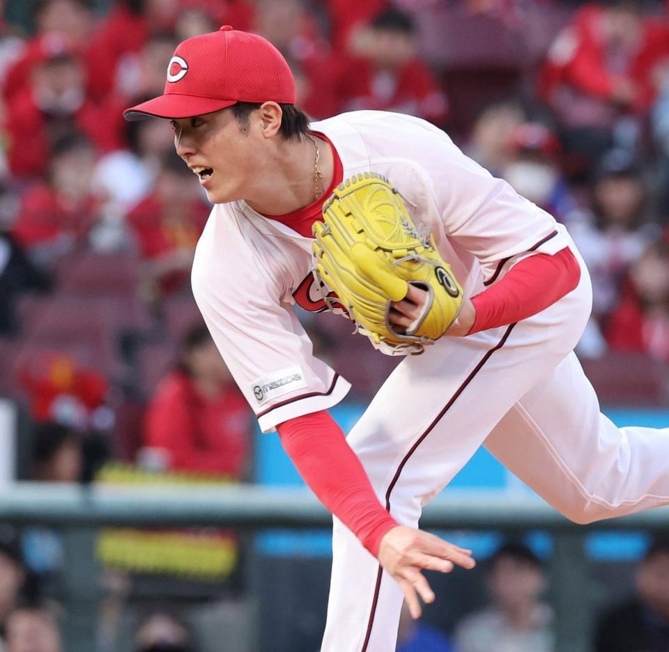 　先発し力投する森下（撮影・市尻達拡）