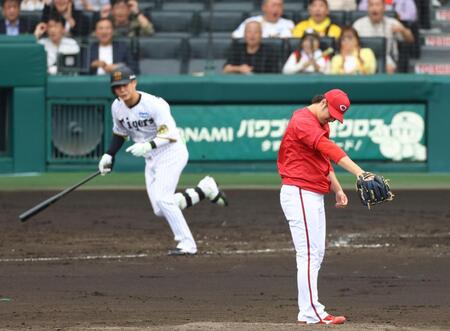 　４回、床田は木浪に先制適時打を許す（撮影・山口登）