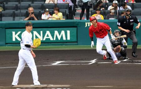 広島・新井監督「何回も同じような…」阪神大竹に14戦10敗 「なんとかしたいんだけどね」1番に中村奨を起用も