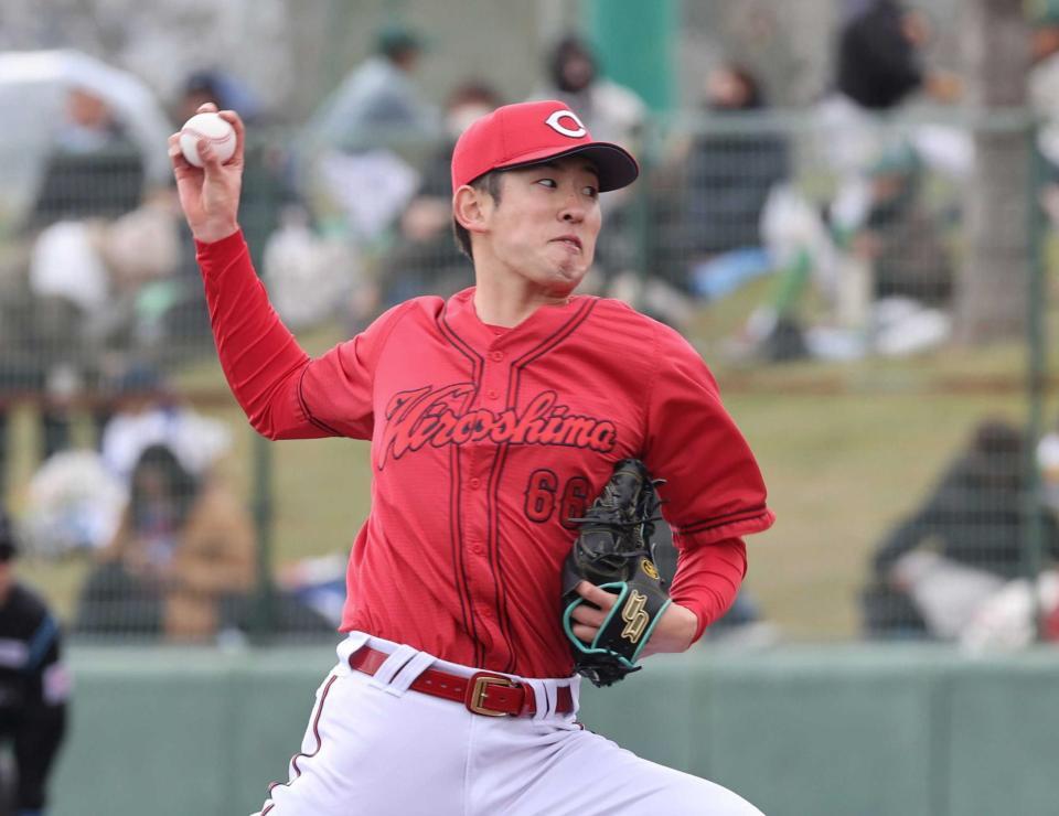 　投球フォームを改良し、球速がアップした遠藤