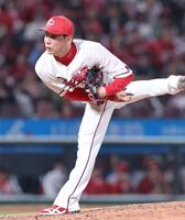 　２０日のヤクルト戦で好投した栗林