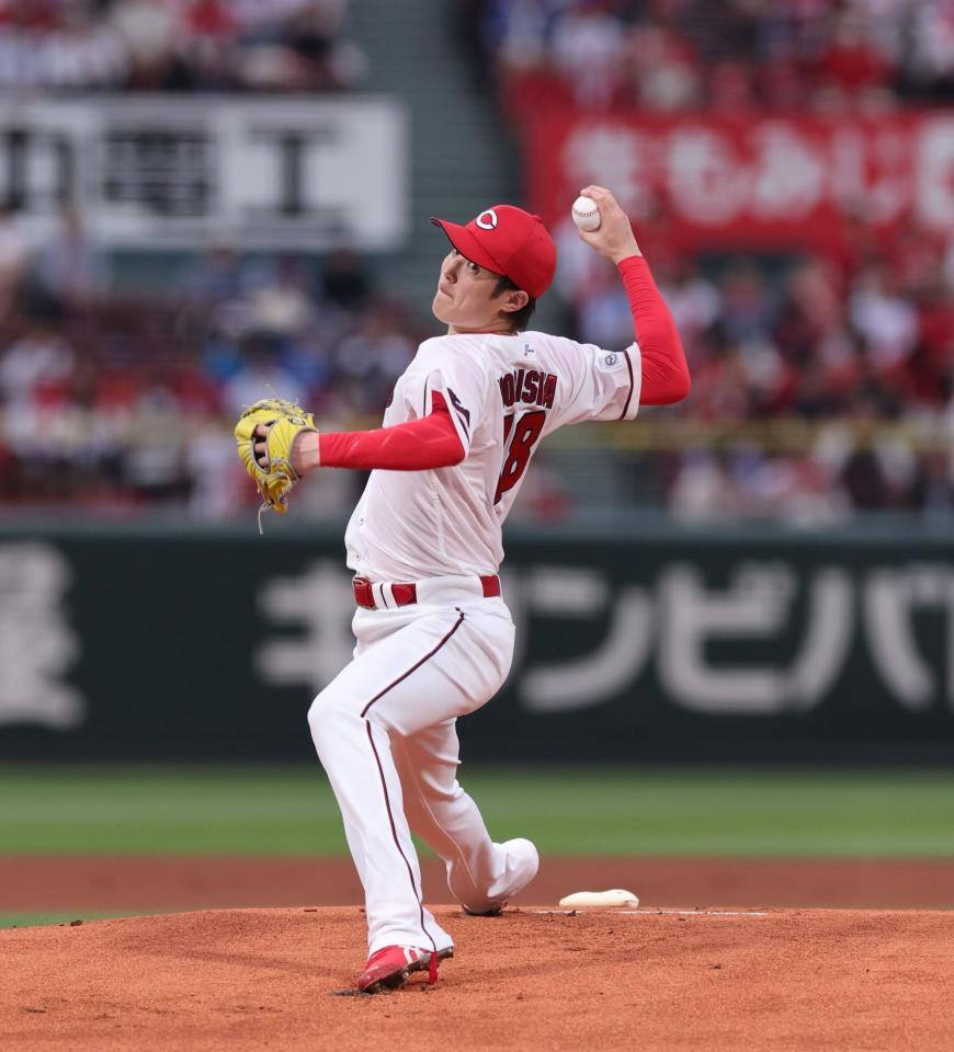 　先発し、力投する森下（撮影・市尻達拡）