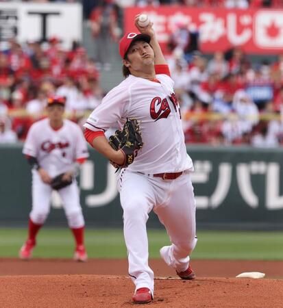 　先発し、力投する床田（撮影・市尻達拡）