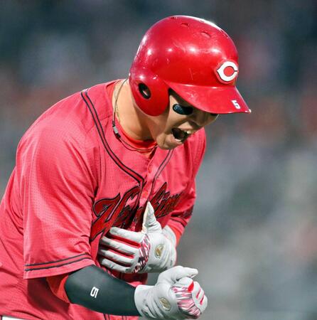 広島・小園お目覚めＶ打　新井監督効果だ！２５打席ぶり打点が千金の一撃　対Ｇ４連勝で２位浮上