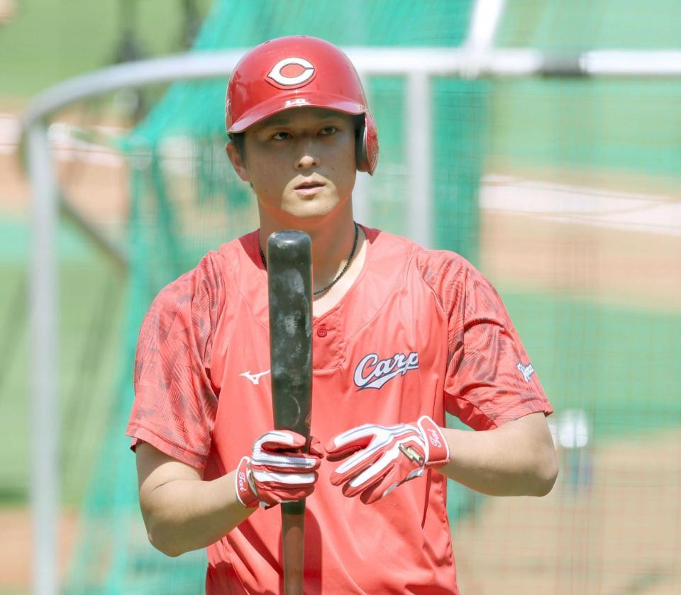 　初の阪神戦に臨む佐々木