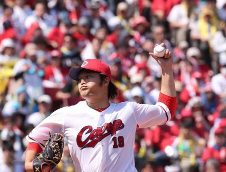 　先発し、力投する床田（撮影・市尻達拡）