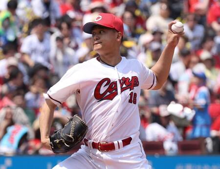 　先発し、力投する森（撮影・市尻達拡）