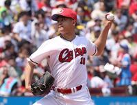 　先発し、力投する森（撮影・市尻達拡）