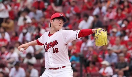 　先発し、力投する森下