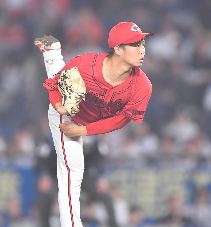 力投する玉村（撮影・開出牧）