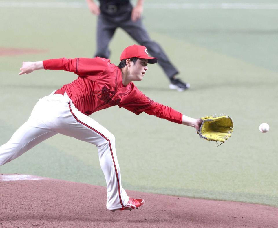 　５回３失点で７敗目を喫した森下（撮影・市尻達拡）