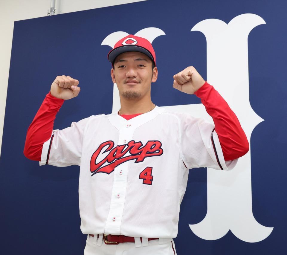 　初出場する球宴で活躍を誓う矢野（撮影・市尻達拡）