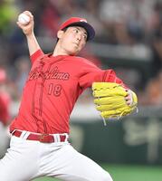 　力投する森下（撮影・開出牧）