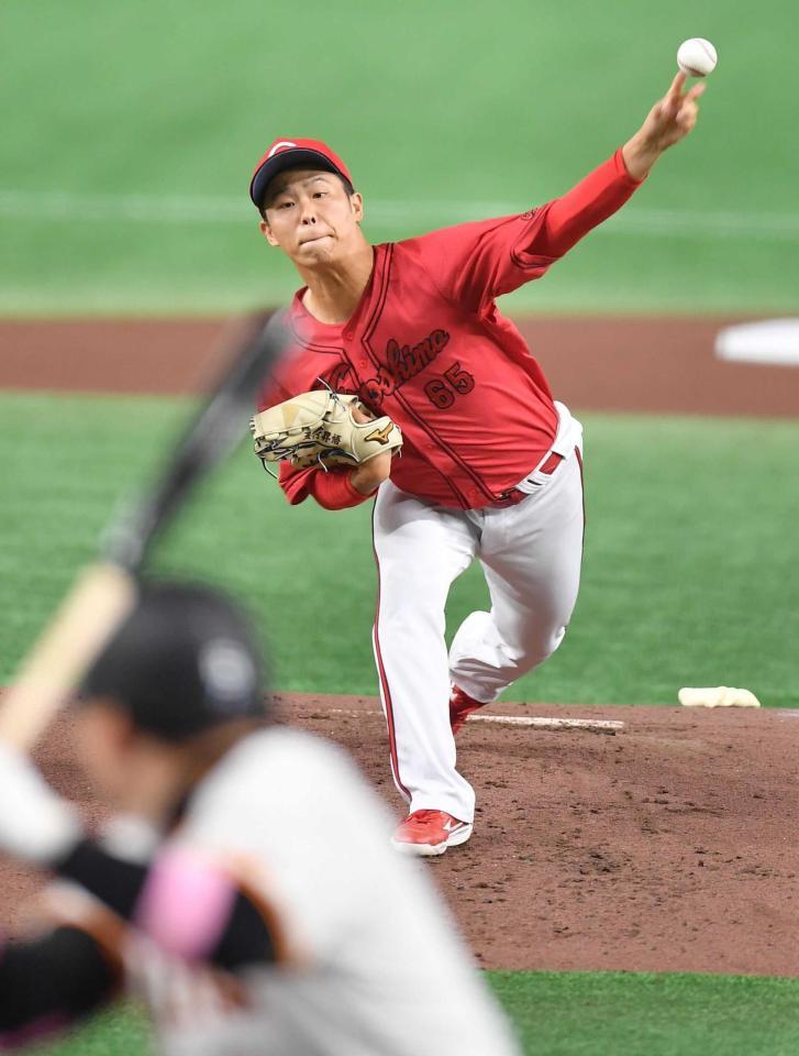 　巨人打線相手に６回を無失点に抑えた玉村（撮影・開出牧）