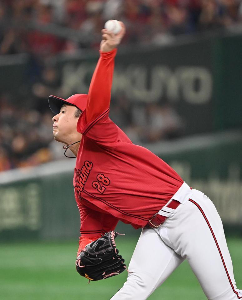 　巨人戦に先発した佐藤柳