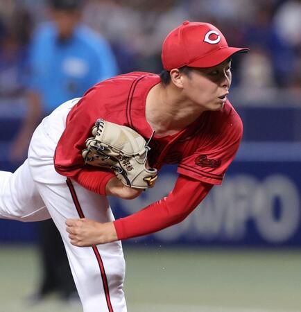 　先発し、力投する玉村（撮影・市尻達拡）