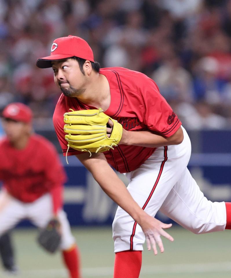 　１回無失点と好投する中崎（撮影・市尻達拡）