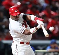 　２回、左越えソロを放つモンテロ（撮影・市尻達拡）