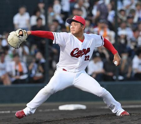 　２０日のフレッシュ球宴で力投を見せた高