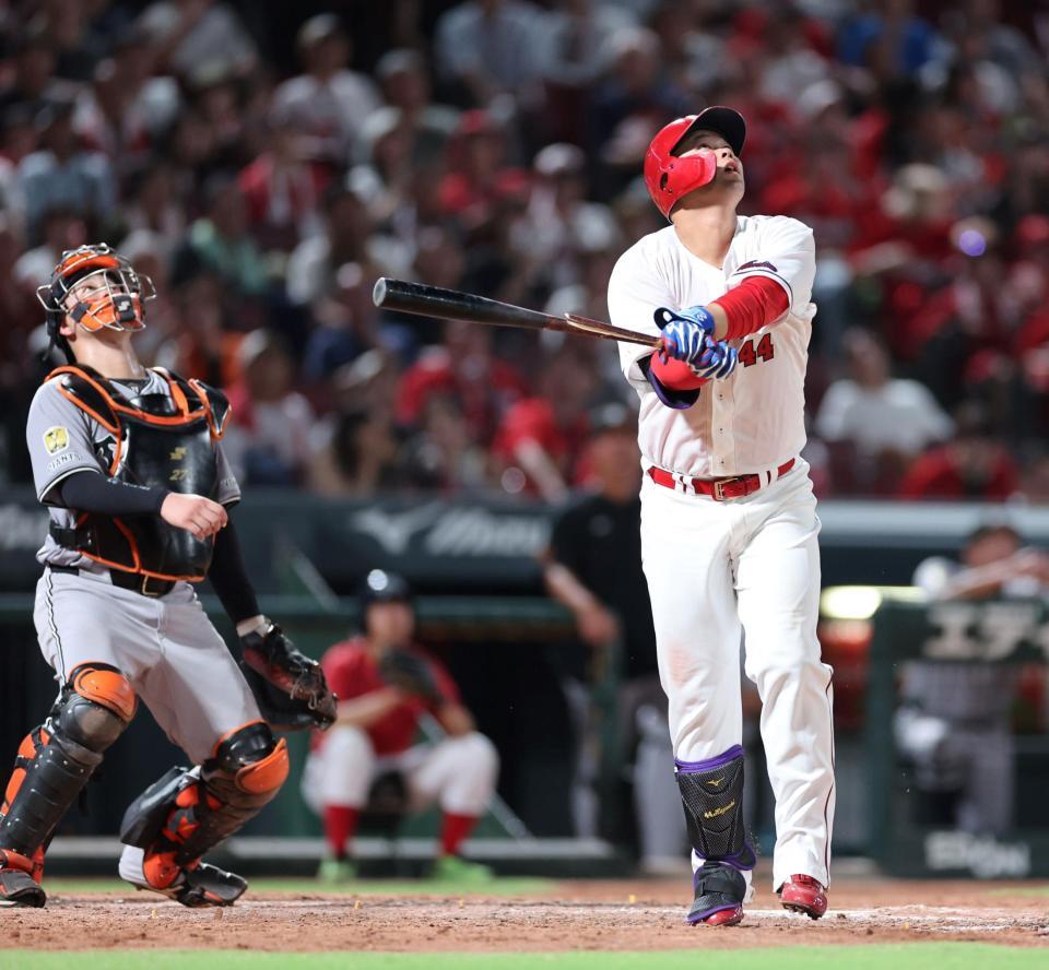 　５回、一邪飛に倒れる林（撮影・市尻達拡）