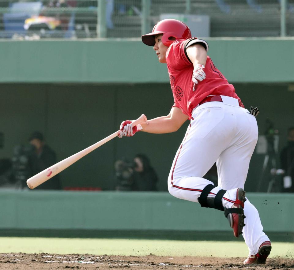 　打撃改革で長打量産を狙う渡辺