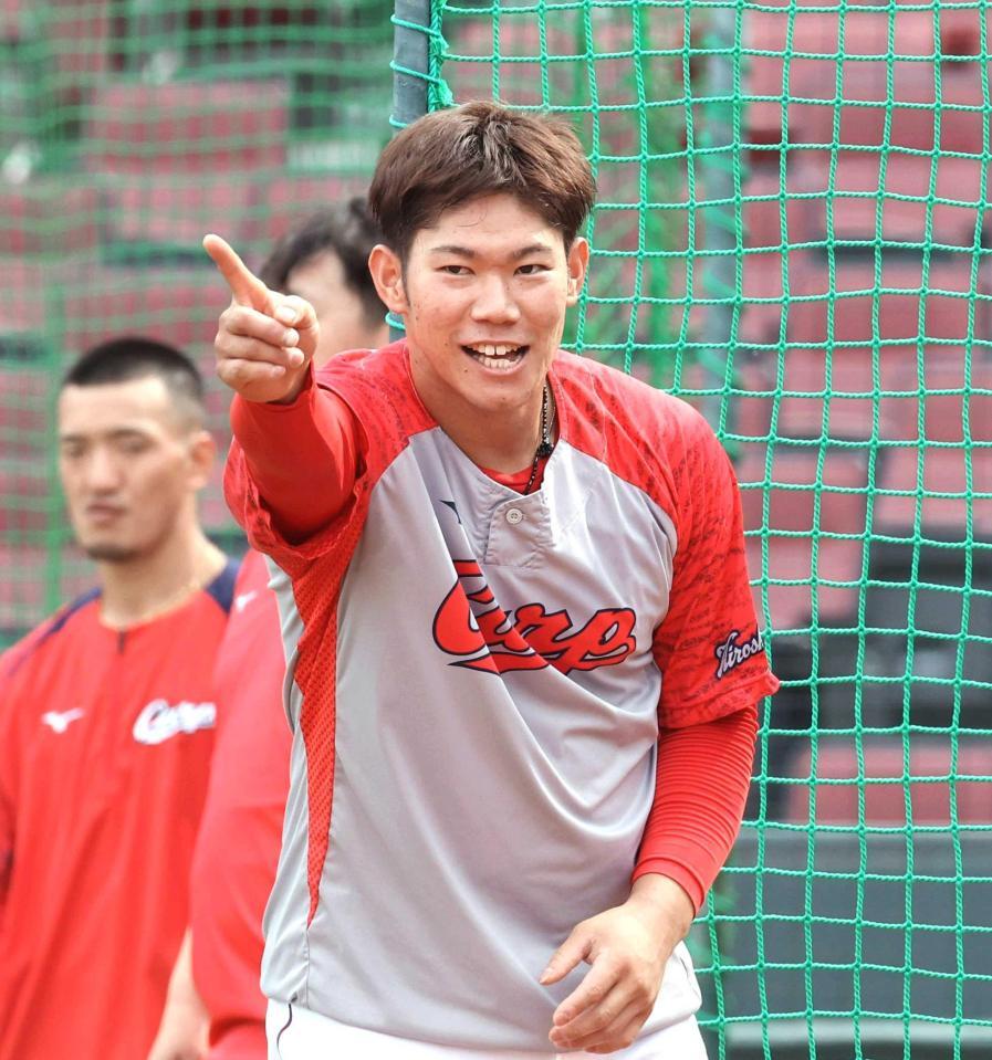 　高校時代のエピソードを語ってくれた坂倉